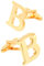 Bishiling Mode Edelstahl Herren Manschettenknöpfe Hochzeit B Buchstabe Gold Manschettenknöpfen