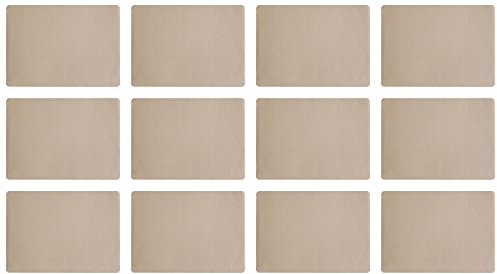 ASA Selection 7801420 Lederoptik Tischset, 46 x 33 cm, Polychlorid, stone (12er Pack)