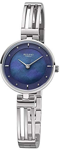REGENT Damen-Armbanduhr Edelstahl analog Quarz Edelstahlband F-1148