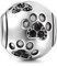 Anhänger mit Hundepfote, 925er Sterlingsilber, Fußabdruck, Tier-Charm, Geburtstags-Charm, Haustier-Anhänger für Pandora-Armband (Schwarz)