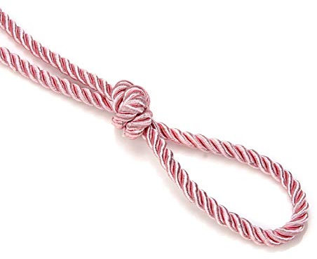 6mm Silky Barley Twist Cord Rope Braid 3 Ply & Matching 16mm Flanged Insertion Piping Furnishing Upholstery Crafts Trimming,36 Colors. High Strength, Neotrims. 5 Yards, Dusky Rose Pink (Cord)