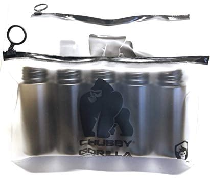 CHUBBY GORILLA V3 120ml PET Plastic Unicorn Bottles for Liquids - Empty Dropper Bottles - 5x 120ml (Transparent Black Bottle With Black Cap)
