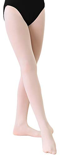 Soudittur Medias de Ballet Danza Para Niñas y Mujer 90 DEN en Rosa, XS (90-110 cm)
