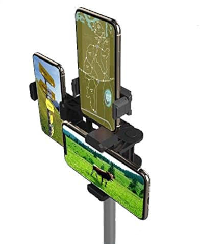 Multiple Phone Bracket Set for YouTube Video or Live Streaming. Compatible with Mounting Smartphones, Ring Lights and Microphones to Tripods, Monopods, Selfie Sticks or Even Bike Handle Bars