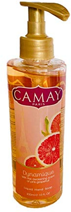 6 x Camay Dynamique Flüssighandseife mit erfrischendem Pink Grapefruitduft 300ml mit Spender