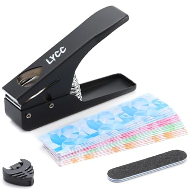 LYCC DIY Gitarrenplektrum-Hersteller, Luxus-Geschenkpaket, Gitarren-Plektrum-Locher, Gitarren-Plektrum-Locher Set, mit Plektrum-Clip und 4 Plektren (schwarz)