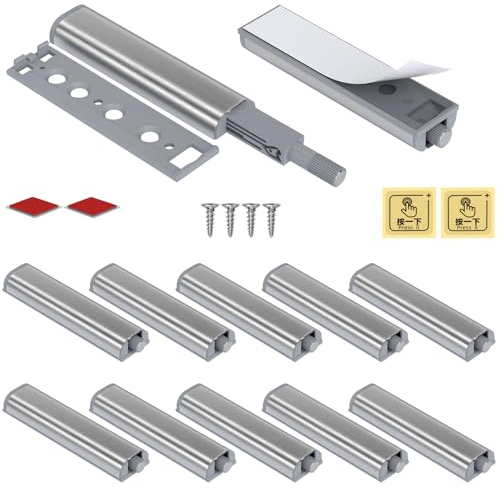 Push to Open Türöffner Jiayi 12 Stück Drucktüröffner Schrank Türöffner Push Open Magnet Tip On für Türen Beschlag Möbel Schubladen Drucköffner Schranktür Magnetschnäpper Drucktüröffner Druckschnapper