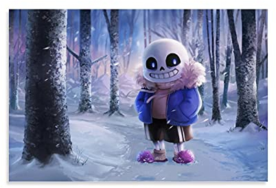 MMMU Undertale Game Poster, Wandkunst, Leinwanddruck, Poster-Dekoration für Schlafzimmer, 60 x 90 cm