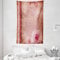 ABAKUHAUS Shabby Chic Wandteppich und Tagesdecke, Vintage-Rahmen Rosen aus Weiches Mikrofaser Stoff Waschbar ohne Verblassen Digitaldruck, 140 x 230 cm, Rosa