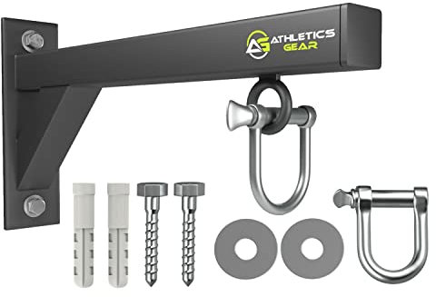 Athletics Gear Support de sac de frappe robuste avec manille en D et fixations 30 cm