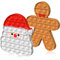 2 Pack Christmas Pop Poppet It Fidget Toys Set - Santa & Lebkuchenmann, Heiligabend Box Party Tasche Strumpffüller für Kinder Geschenke für Jungen Mädchen Baby Xmas Popit Sensorisches Spielzeug 2022