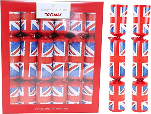 Toyland® 12 Luxus Union Jack Design – Rot, Weiß & Blau Traditionelle englische Party Favors – Britische Dekorationen