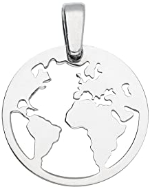 Lifestyle Schmuck Weltkugel Anhänger aus 925 echt Silber