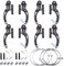 Keadic 36Pcs Bike Brakes Cable Set - Includes V-Brake Calipers, Gear Cable Wire, End Crimps and Ferrules for MTB, Road Bikes