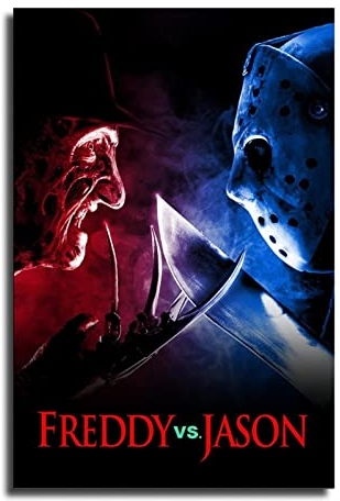 IFUNEW Freddy Vs. Jasons Horror-Film-Kunstposter und Wandkunstdruck, modernes Familienschlafzimmer-Dekor-Poster, 30 x 45 cm