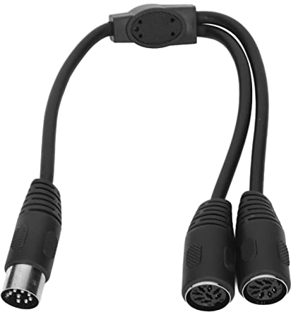 8 Pin DIN Midi Splitter Cable, DIN 8Pin Male to 2 DIN 8Pin Female Y Cable Cord Adapter, for DIN 3 5 7 8 Midi Cable, for Bang & Olufsen Powerlink MK2 MK3