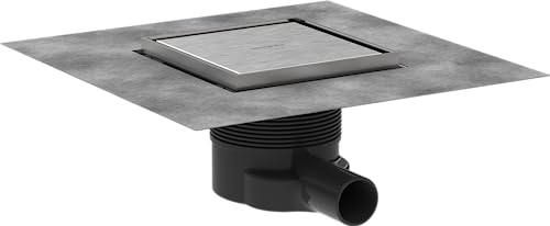 hansgrohe 56251800 RainDrain Brilliance 150/150 rückseitig befliesbar Edelstahl gebürstet Komplettset Punktablauf