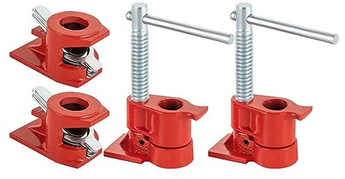 1/2 Zoll Rohrschelle, Holz Kleben Rohrschelle Befestigung für schwarzes Rohr, 2-Pack