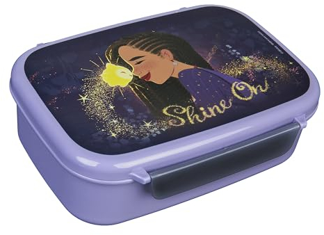 Scooli Boîte à déjeuner pour enfants avec insert amovible - Disney Wish - Boîte à sandwich pour l'école - Boîte à sandwich en plastique sans BPA - Boîte à sandwich - Boîte à déjeuner