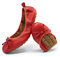 DREAM PAIRS Women's Roll Up Flats, Bow Knot Ballet Flats for Women, Ladies' Foldable Round Toe Comfort Light Weight Slip-On Dress Shoes for Driving and Party and Wedding,Size 6.5,RED,SDFA2409W