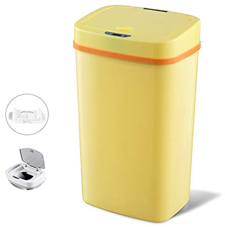 VELLOW 12L 16L Deodorant Smart Sensor Trash Can Double-Layer Smell-Proof Diaper Disposal Storage Bin Mute Designed forBabies Blue 12L