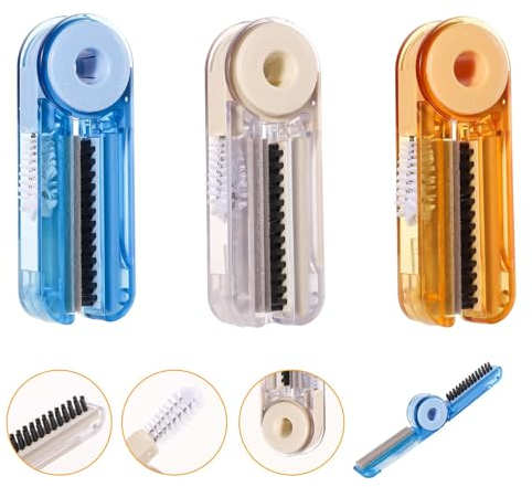 3pcs Cup Lid Cleaning Brush Set, 4 in 1 Multipurpose Bottle Gap Cleaner Brush with Hook Bottle Cup Lid Detail Brush for Bottle Cups Cover, Rotate 360 Degrees Counterclockwise (3 Colors)