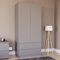 Vida Designs Denver 2 Door Wardrobe With 2 Drawers, Modren Bedroom Furniture (Grey)
