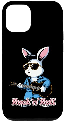 Hülle für iPhone 14 Pro Rockstar Bunny Rock Sänger Hase