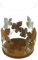 FRANK FLECHTWAREN Windlicht Herbstblatt, Glas, Metall, Echtrostfinish Maße: Ø 12 x 18 cm, ohne Kerze, schönes Windlicht, vielseitig einsetzbar