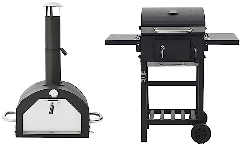Horno para pizza y barbacoa al aire libre 3 en 1 negro,wenjingqi-3079733