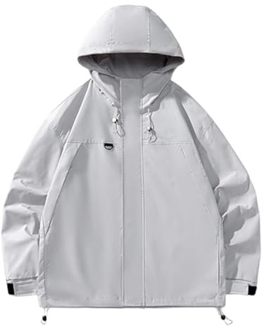 SRZYMJ Jacke Herren Frühling Sportjacke Herren Herren Mantel Steampunk Motorrad Regenjacke Regenjacke Rennrad Herren Sportjacke Herren Grey Übergangsjacke Herren Dünn M