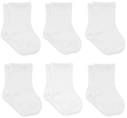 Baumwolle 6 Paar Baby Socken für Neugeborene Säugling 0-6 Monate bis 3 Jahre | Stopper Nahtlos Socken | Jungen Mädchen Kindersocken