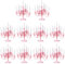 Lpitoy 10 Pcs Mini Candelabra Candlestick Holder Cake Topper with Candles Christmas Weddings Home Party Decor