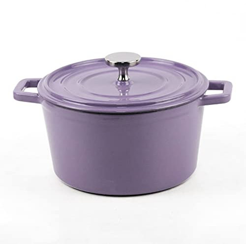 Cooking Pot, Enameled Cast Iron Dutch Oven with Lid 2.54 L Casserole Dishes Oven Safe Non Stick Saucepan Cooking Pan Pot for Steam Braise Bake Broil Saute Simmer Roast