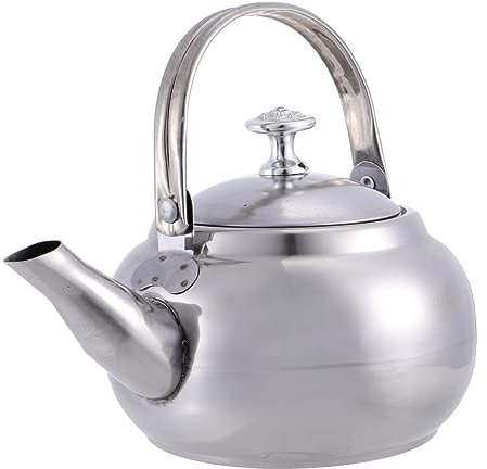 PRETYZOOM 2 Piezas maceta light cozinha tea infuser jarra tetera con colador calentador de inducción hervidor de agua hervir Tetera de calefacción para estufa de gas Acero inoxidable Silver