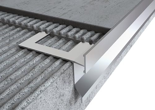 MINUTA PROFILI Profilo Gocciolatoio Balcone In Alluminio Resistente A Infiltrazioni Gocciolatoio Per Balconi Verniciato A Polvere Dimensioni Mattonella 11 Mm Barra 2,7 M (TESTA DI MORO RAL 8019)