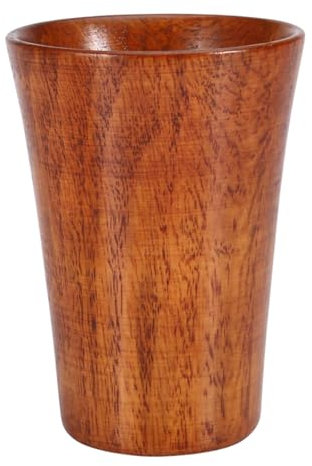 VIFERR Wooden Drinking Cup, Handmade Jujube Wood Mug Beer Coffee Cup Milk Container for Coffee Beer Tea Juice Milk