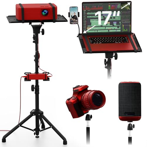 Pied de projecteur, hauteur 68,6 - 157,5 cm, pied de projecteur au sol, pied pour caméra et lumière - bien conçu, facile à régler, support DJ et support pour musique ou film
