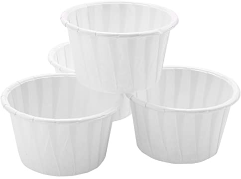 Agwuoetr 100 Stücke Pappbecher Nasenhaar Gesicht Haar Entfernung Wachs Bohnenbehälter Kuchen Papier Tablett Papierschüssel Schmelzwachs Eiscreme Organizer