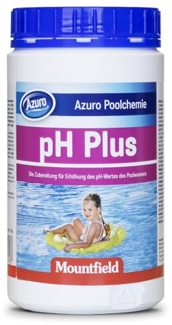 Azuro pH Plus Whirlpool & Pool pH Up Heber für klares Wasser Verhindert Korrosion & Augenreizungen Hochwirksam & leicht löslich pH + Made in Europe (0,9 KG)