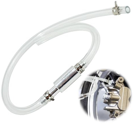 Eddrfy Motorrad Bremsenentlüfter Schlauch Set, Kupplung Entlüftungsschlauch mit Rückschlagventil, 2 Gummischläuche & 3 Klemmen, Bremsflüssigkeit Ablassschlauch für hydraulische Bremssysteme