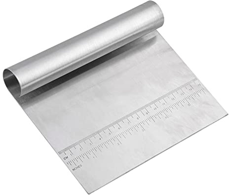 Ejoyous Dough Card, Stainless Steel Dough Card Multifunctional Baking Kitchen Tool for Cutting Pizza Gnocchi Pasta and Spreading Creams