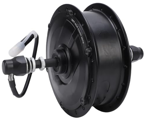 RiToEasysports Nabenmotor, Aluminiumlegierung, 36 V, 500 W, Wasserdicht, Bürstenloser Hinterradantriebsmotor für Elektrofahrräder für Mountainbikes, Kompatibel mit 16–28 Zoll Felgen, Hohes