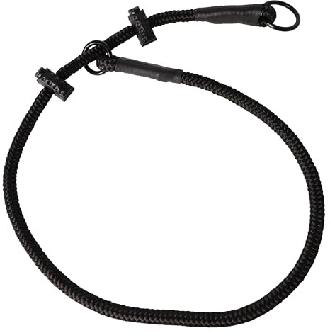 Dingo Gear S04081 Collier de dressage pour chien – Fait à la main en corde tressée robuste en polypropylène avec deux arrêts, taille XXL, noir
