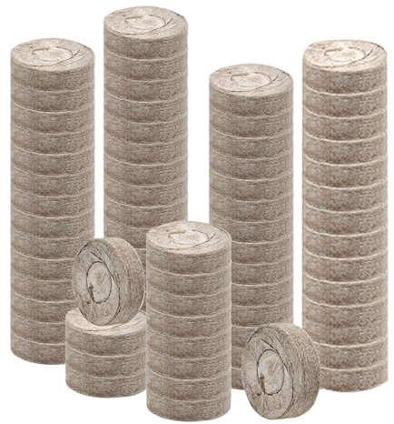 Lot de 100 pots de terreau pour plantes d'intérieur - Mélange de tourbe de 3 cm - Engrais naturel - Médium de rempotage pour arbres, cactus, orchidées, bonsaï, monstera, agrumes, Gartenar