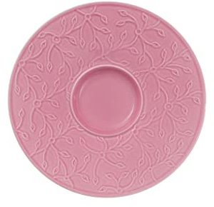 Villeroy und Boch Caffè Club Floral Touch of Rose Untertasse, 14 cm, Premium Porzellan, Pink