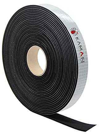 EPDM Zellkautschuk Moosgummi Dichtungsband – 1 Rolle (10 m) | Breite: 25 mm, Dicke: 5 mm | selbstklebend, einseitig | Premium-Qualität mit Geld-zurück-Garantie (25x5mm - 10m)