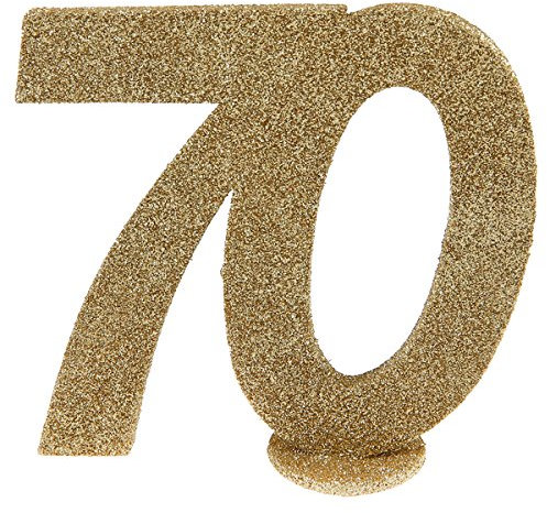 jakopabra Tischaufsteller Gold glänzend (Gold Zahl 70)
