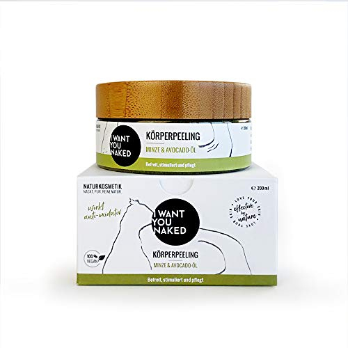CLEAR SPIRIT SCRUB Körperpeeling Minze & Avocadoöl|Erfrischend und klärend mit anti-oxidativer Wirkung und Minze-Zitronen-Aroma