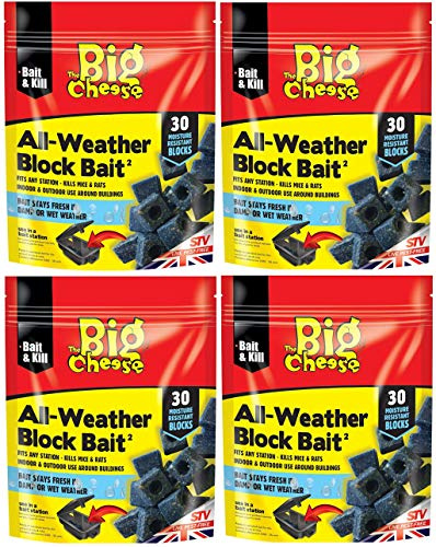 The Big Cheese STV213 All-Weather Block Bait², Blue, 30 x 10 g (4)